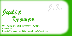 judit kromer business card